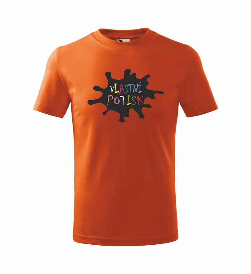 Dětské triko s vlastním potiskem Barva: oranžová, Velikost: 110 cm/4 roky, Umístění potisku: přední část