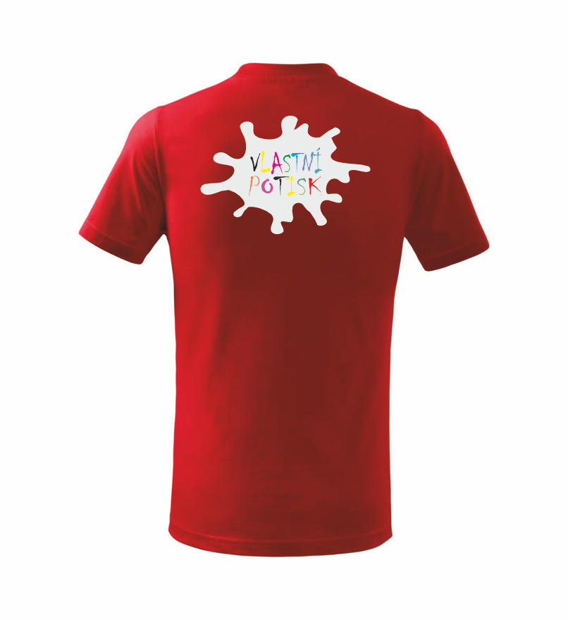 Dětské triko s vlastním potiskem Barva: červená, Velikost: 158 cm/12 let, Umístění potisku: zadní část