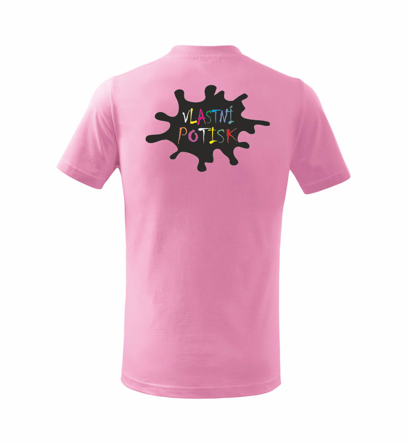 Dětské triko s vlastním potiskem Barva: růžová, Velikost: 122 cm/6 let, Umístění potisku: zadní část