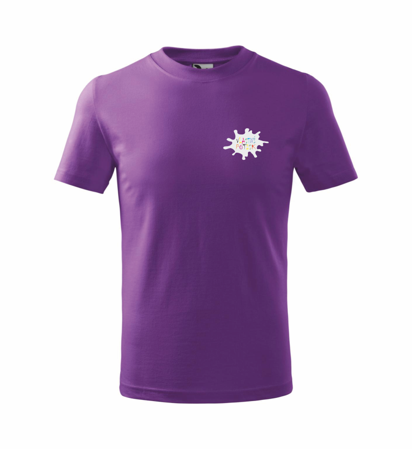 Dětské triko s vlastním potiskem Barva: fialová, Velikost: 110 cm/4 roky, Umístění potisku: levé prso
