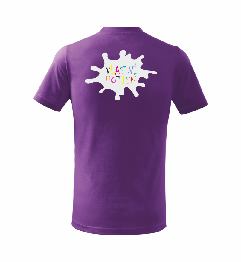 Dětské triko s vlastním potiskem Barva: fialová, Velikost: 134 cm/8 let, Umístění potisku: zadní část