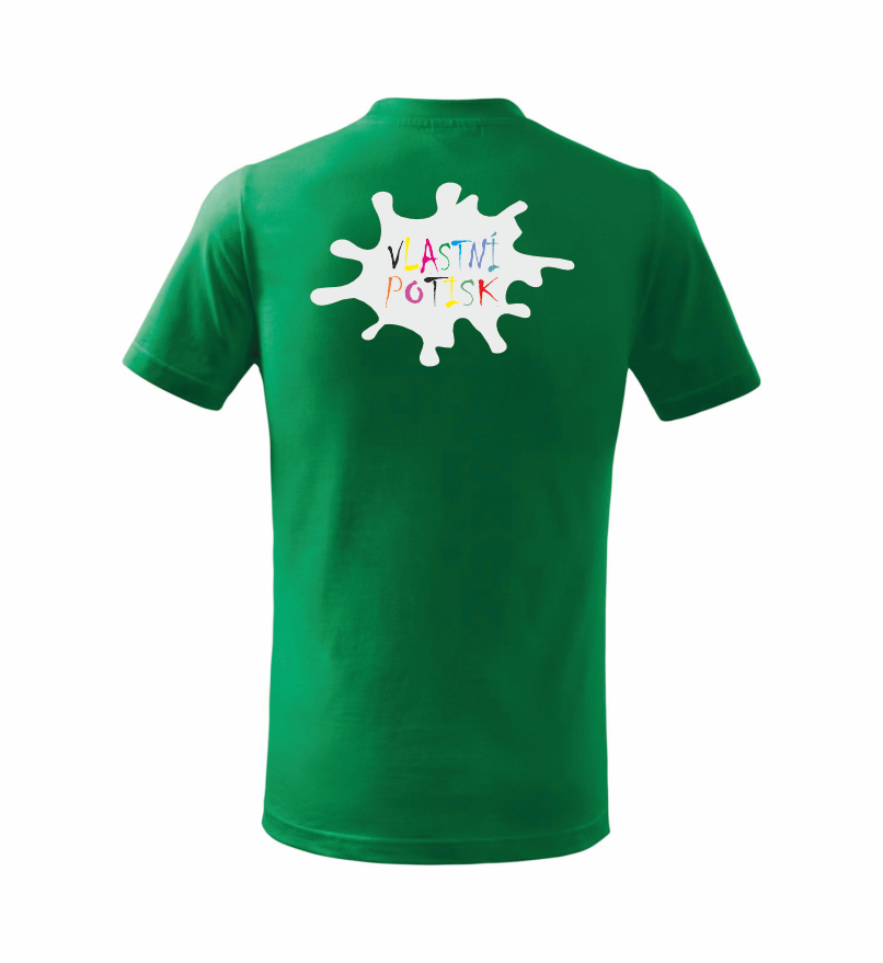 Dětské triko s vlastním potiskem Barva: středně zelená, Velikost: 158 cm/12 let, Umístění potisku: zadní část