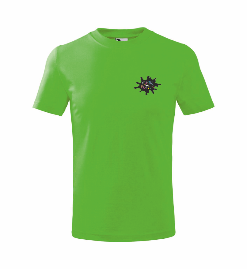 Dětské triko s vlastním potiskem Barva: apple green, Velikost: 158 cm/12 let, Umístění potisku: levé prso