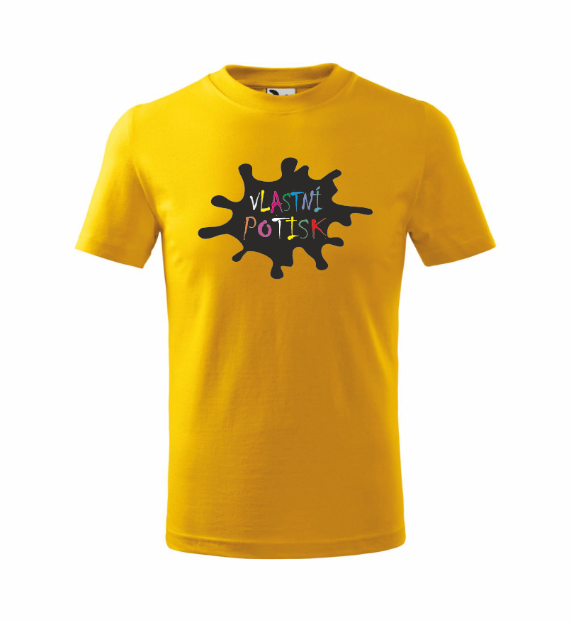 Dětské triko s vlastním potiskem Barva: žlutá, Velikost: 110 cm/4 roky, Umístění potisku: přední část