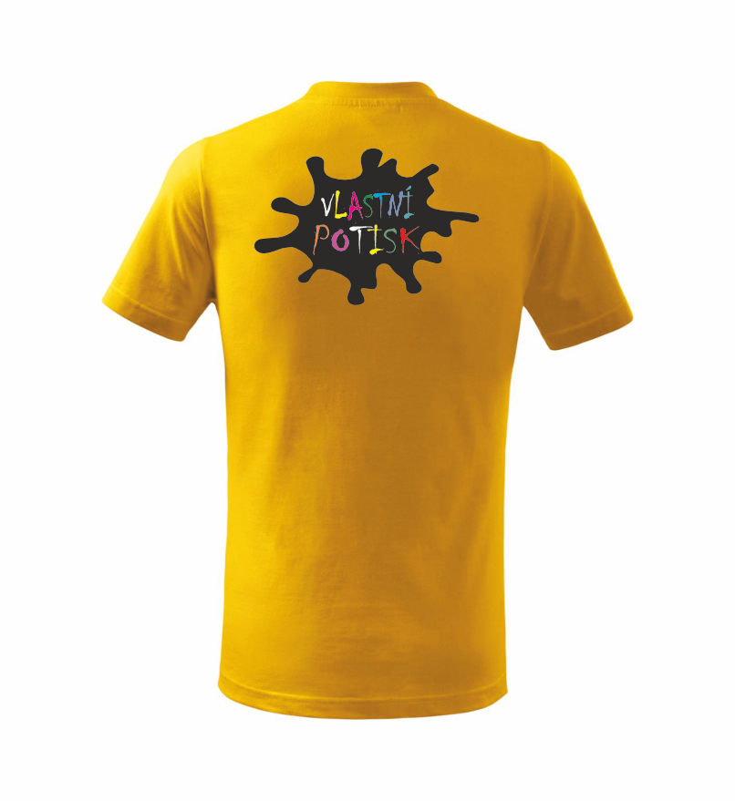 Dětské triko s vlastním potiskem Barva: žlutá, Velikost: 110 cm/4 roky, Umístění potisku: zadní část