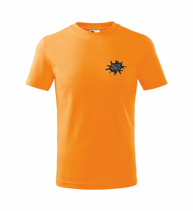 Dětské triko s vlastním potiskem Barva: tangerine orange, Velikost: 134 cm/8 let, Umístění potisku: levé prso