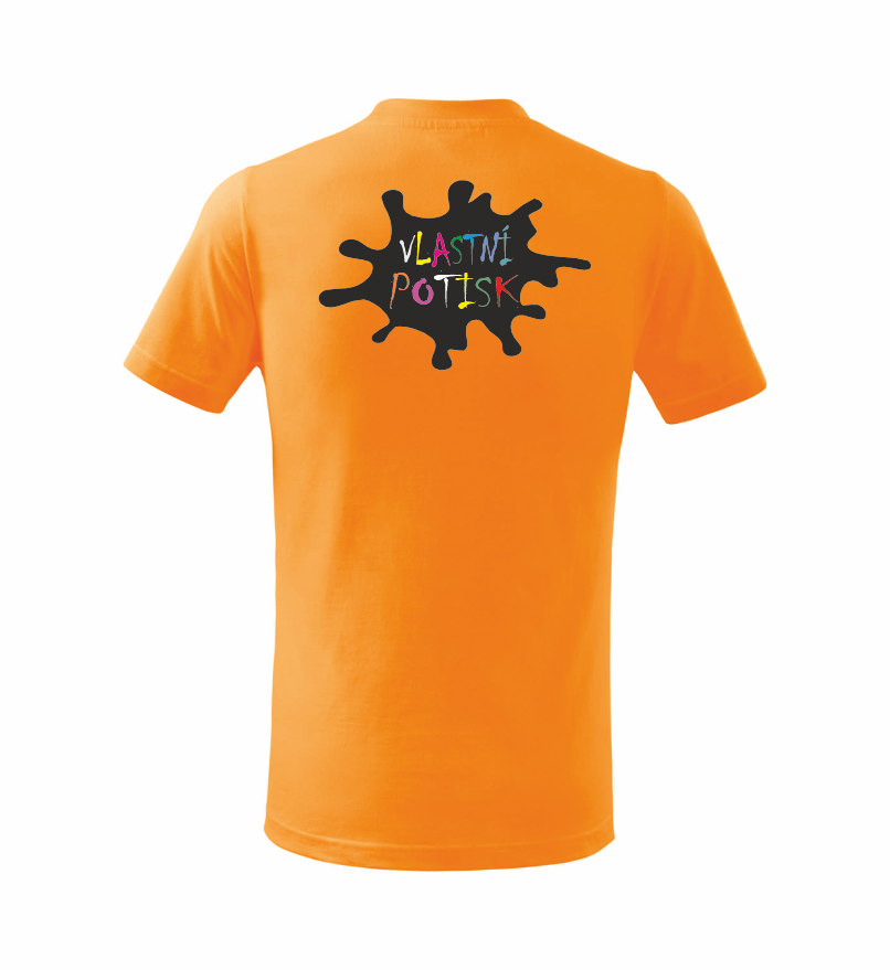 Dětské triko s vlastním potiskem Barva: tangerine orange, Velikost: 158 cm/12 let, Umístění potisku: zadní část