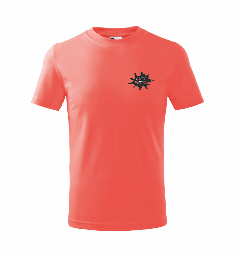 Dětské triko s vlastním potiskem Barva: korálová, Velikost: 122 cm/6 let, Umístění potisku: levé prso