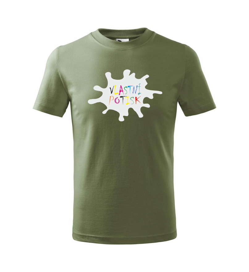 Dětské triko s vlastním potiskem Barva: khaki, Velikost: 110 cm/4 roky, Umístění potisku: přední část