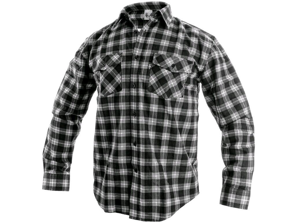 Pánská košile s dlouhým rukávem TOM Barva: šedá-černá, Velikost: 40