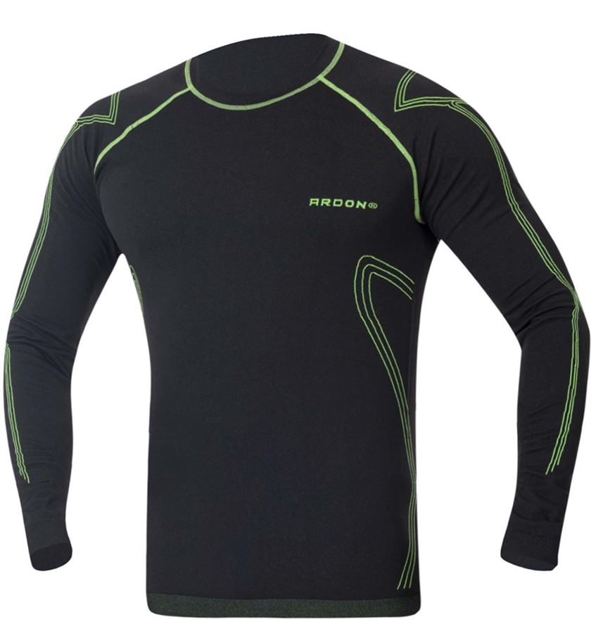 Funkční tričko s dlouhým rukávem ARDON®LYTANIX Barva: černá-zelená, Velikost: S