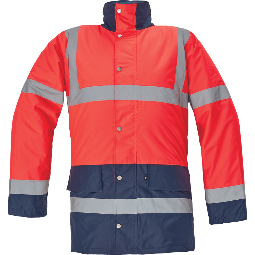 Reflexní bunda zimní SEFTON Barva: červená-námořní modrá, Velikost: XL