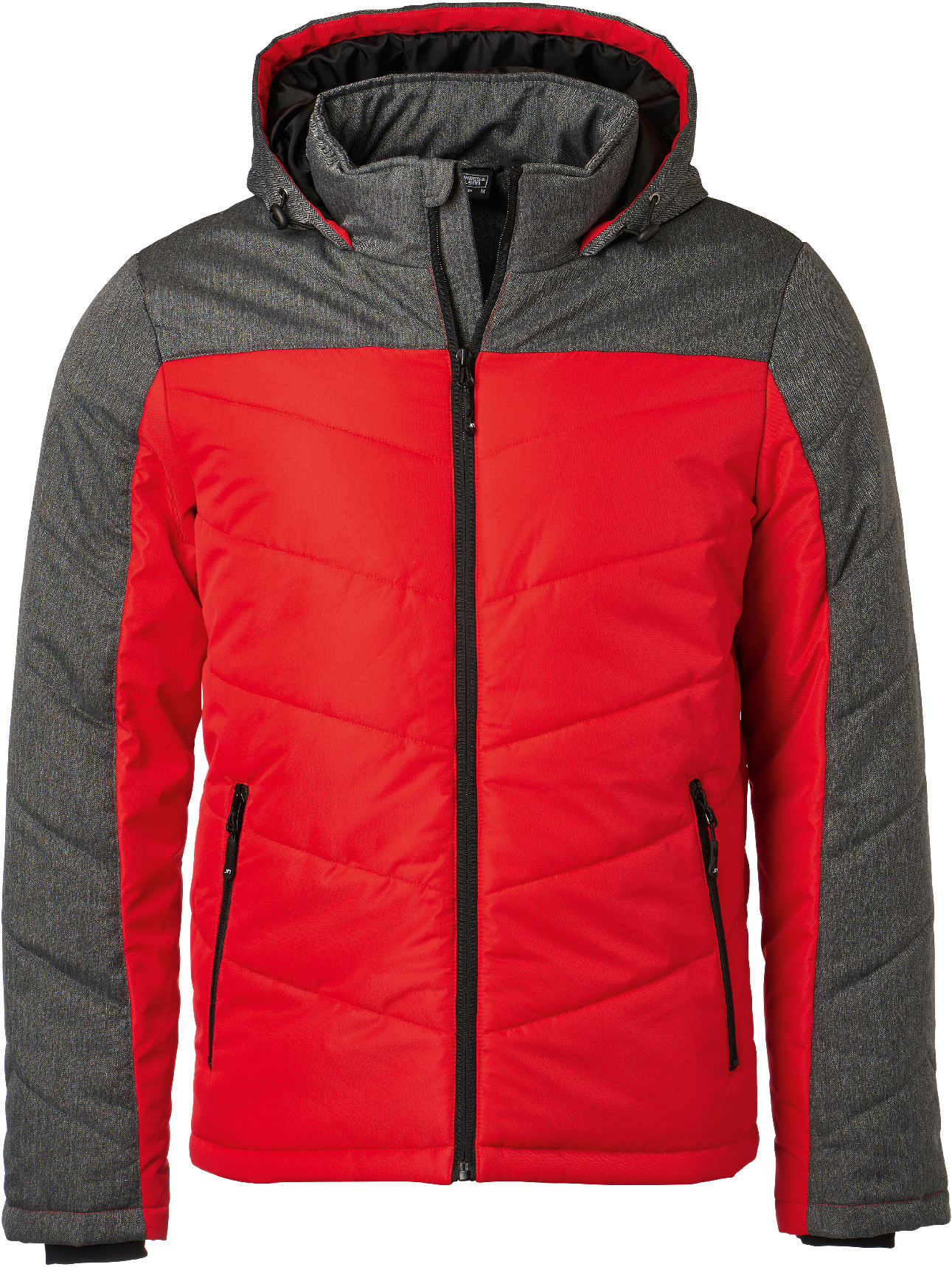 Pánská zimní bunda JN 1134 Barva: červená-šedá, Velikost: 2XL