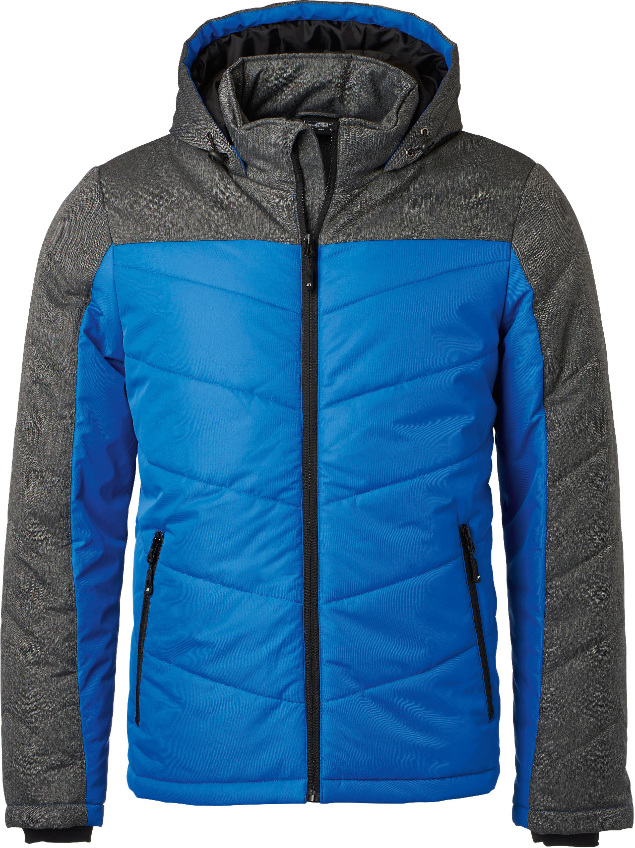 Pánská zimní bunda JN 1134 Barva: modrá-šedá, Velikost: M
