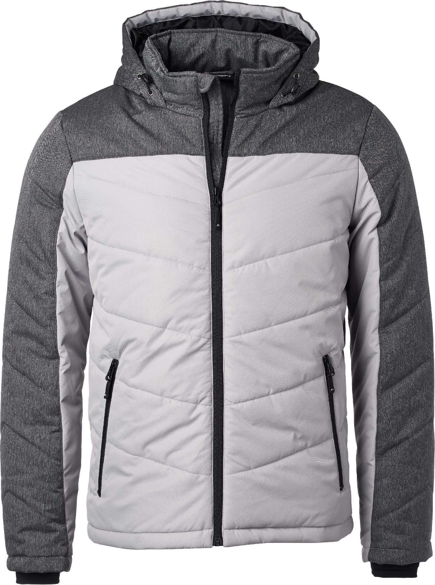 Pánská zimní bunda JN 1134 Barva: světle šedá-šedá, Velikost: XL