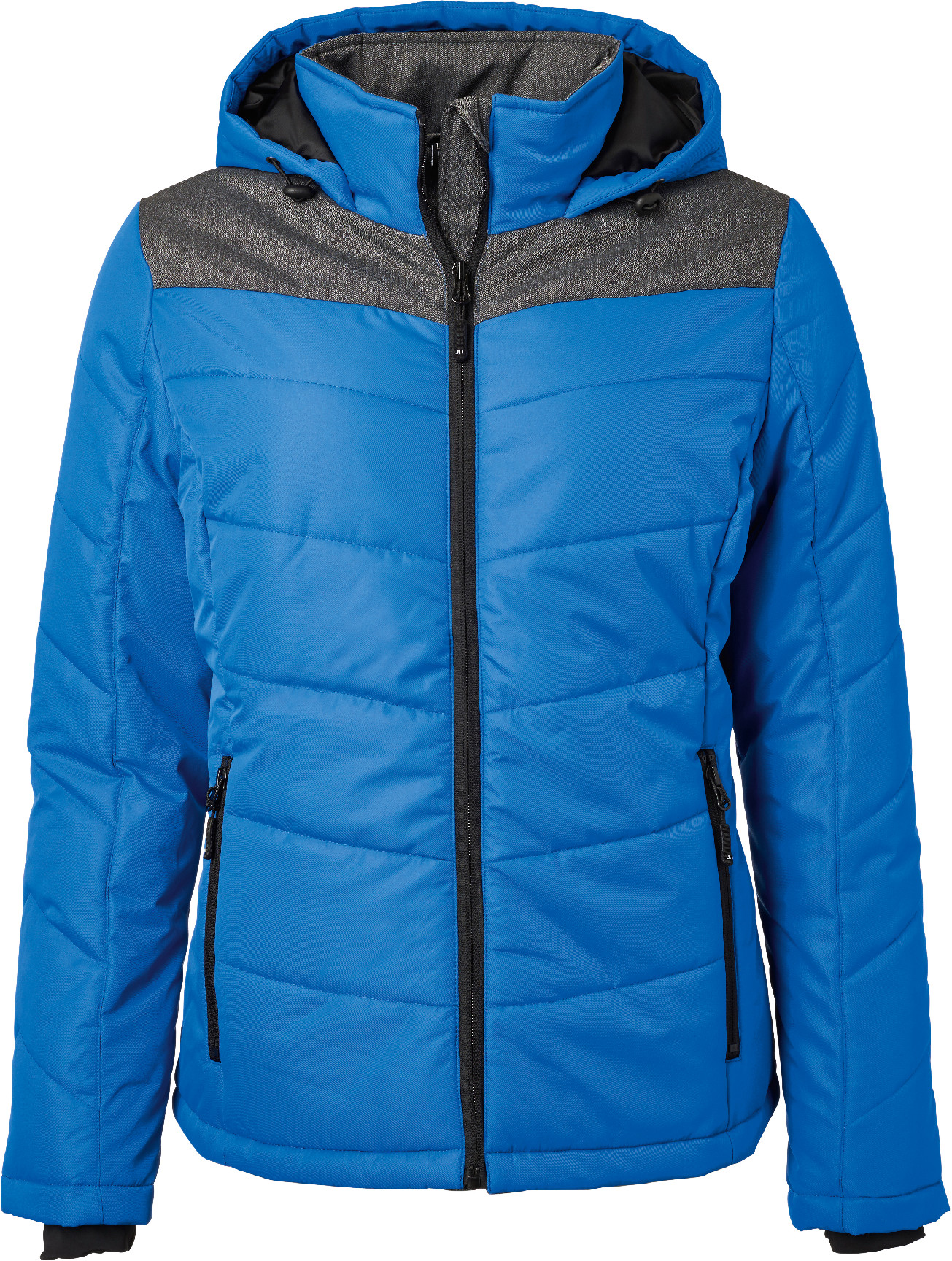 Dámská zimní bunda JN 1133 Barva: modrá-šedá, Velikost: L