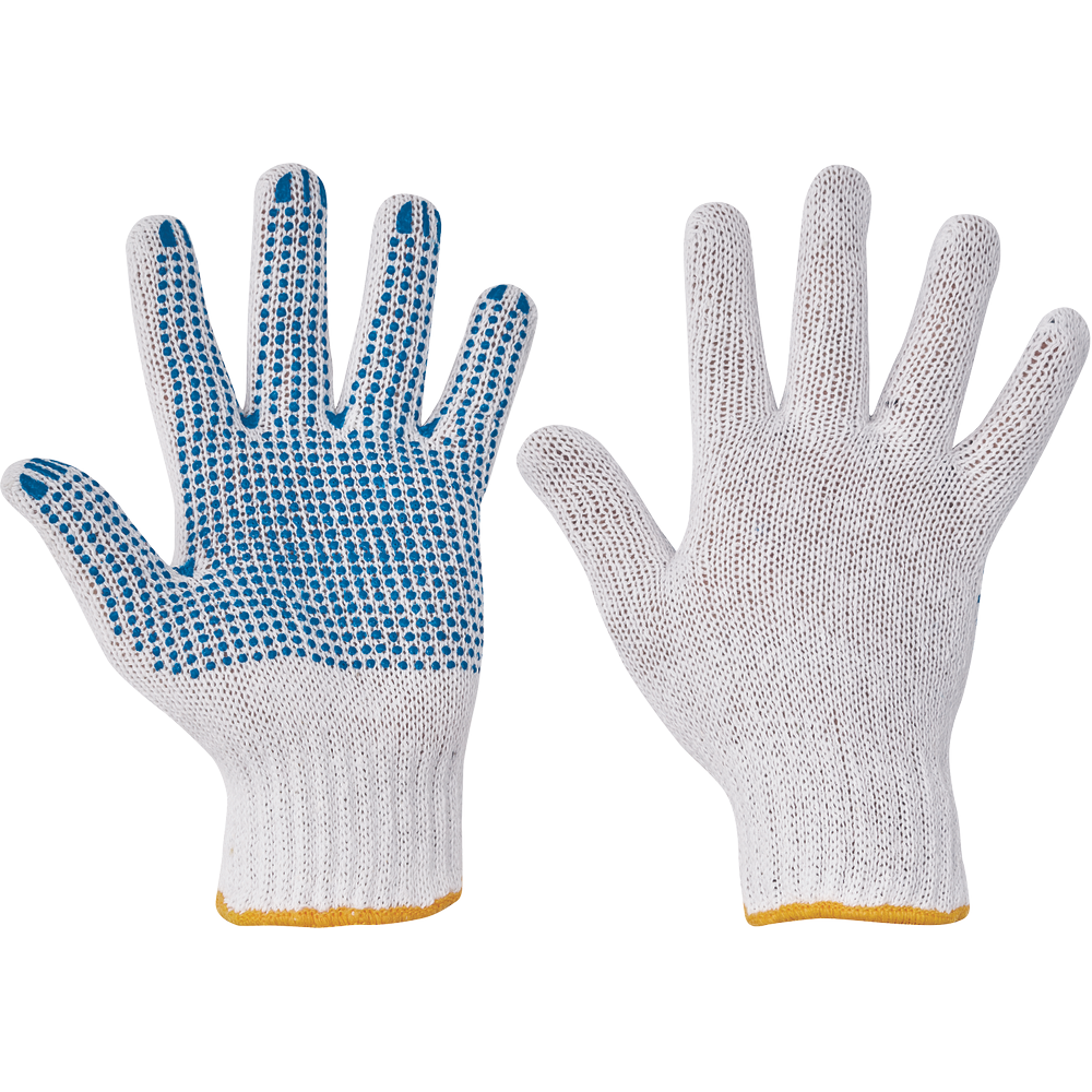 Textilní rukavice FF PLOVER LIGHT HS-04-011 Barva: bílá-modrá, Velikost: 10
