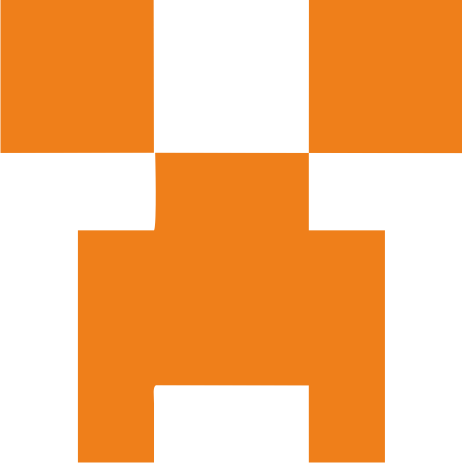 Potisk MINECRAFT 3 Barva: fluorescenční oranžová, Velikost motivu: 8 cm