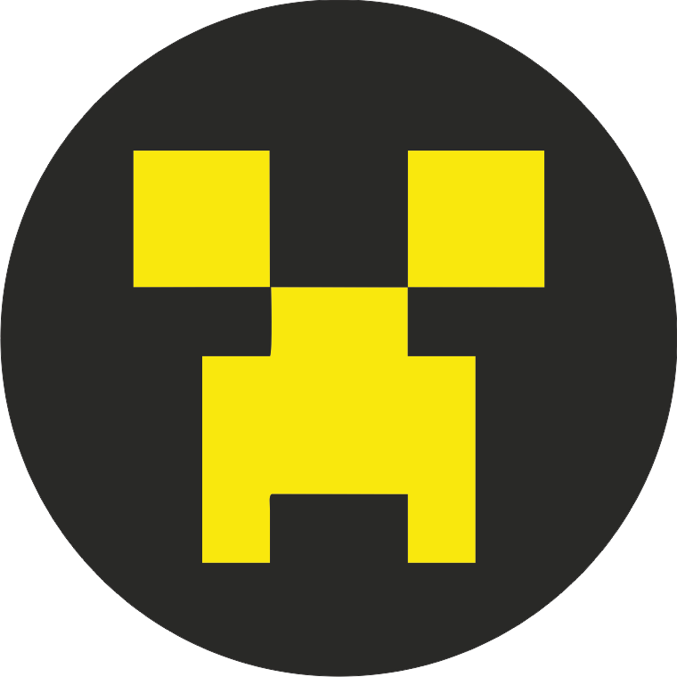 Potisk MINECRAFT 3 Barva: fluorescenční žlutá, Velikost motivu: 8 cm