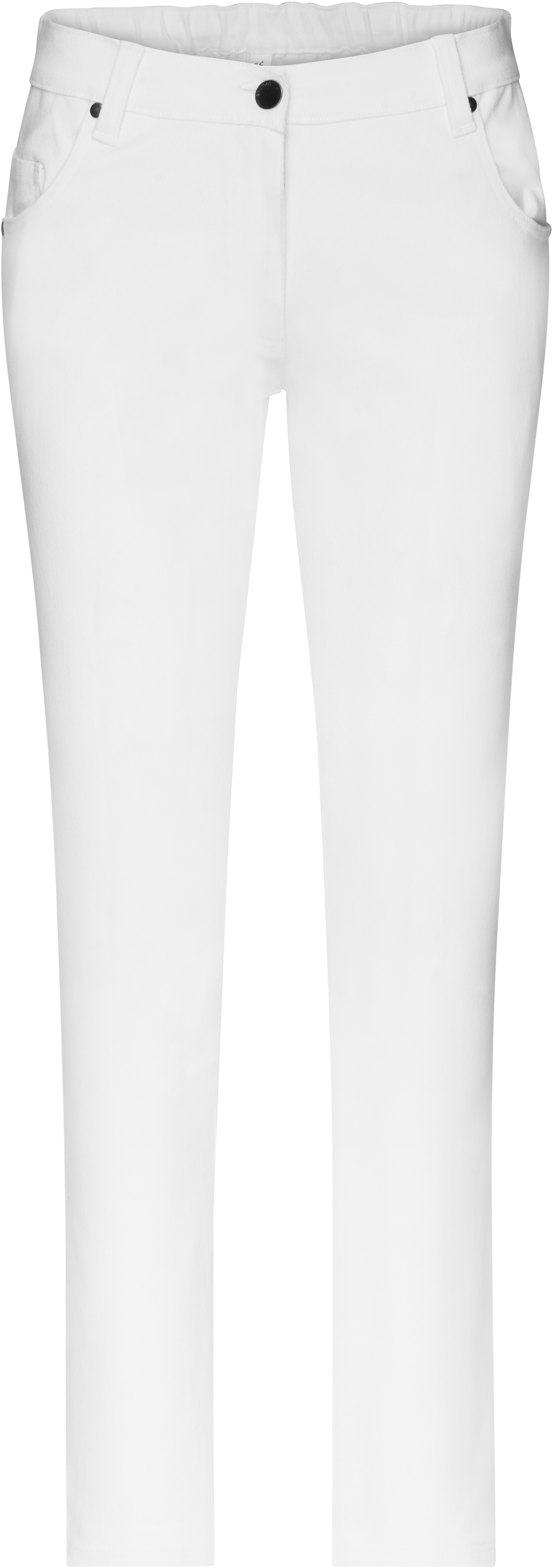 Dámské elastické kalhoty JN 3001 Barva: bílá, Velikost: 52