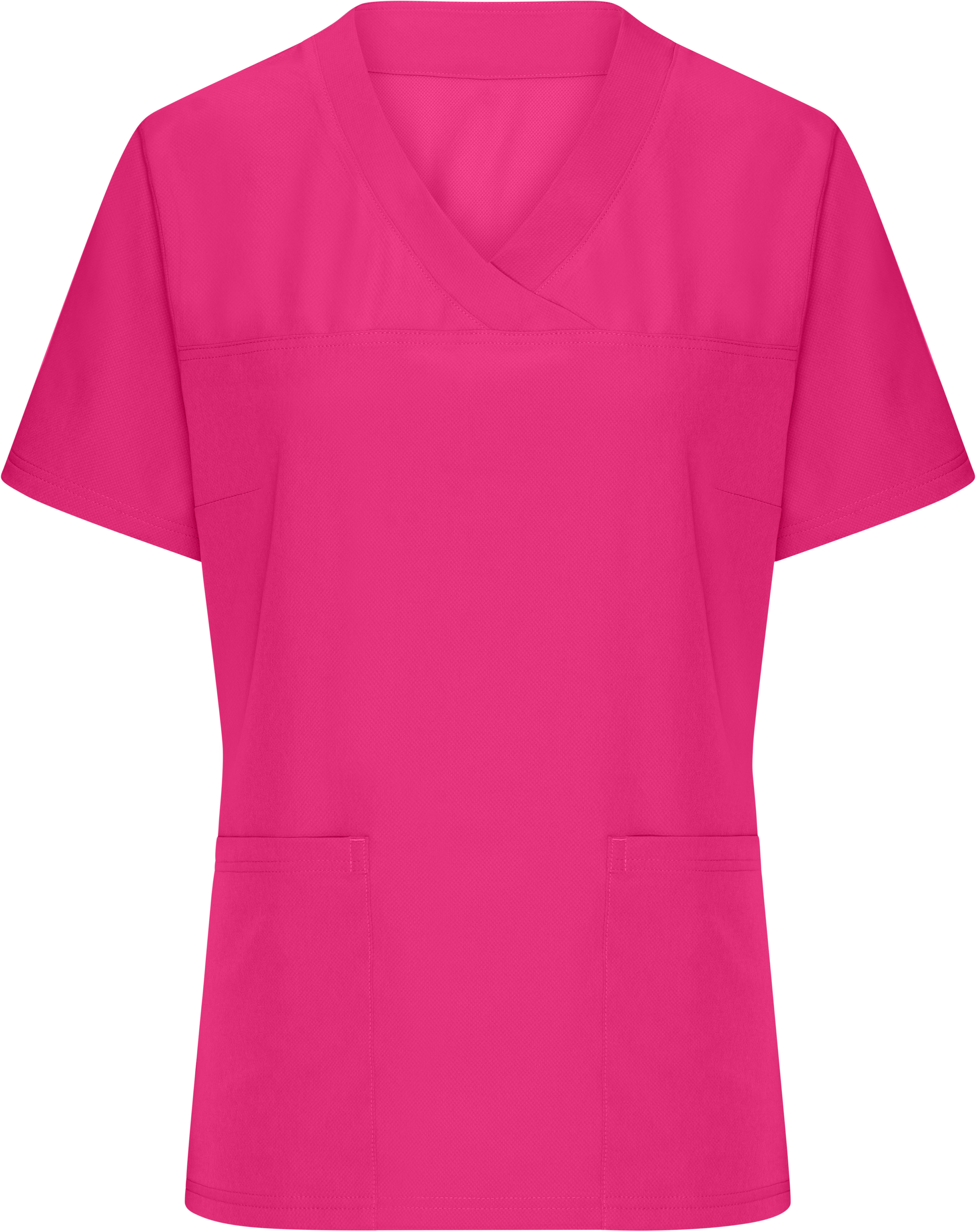 Dámská elastická tunika s výstřihem do V JN 3103 Barva: růžová, Velikost: L