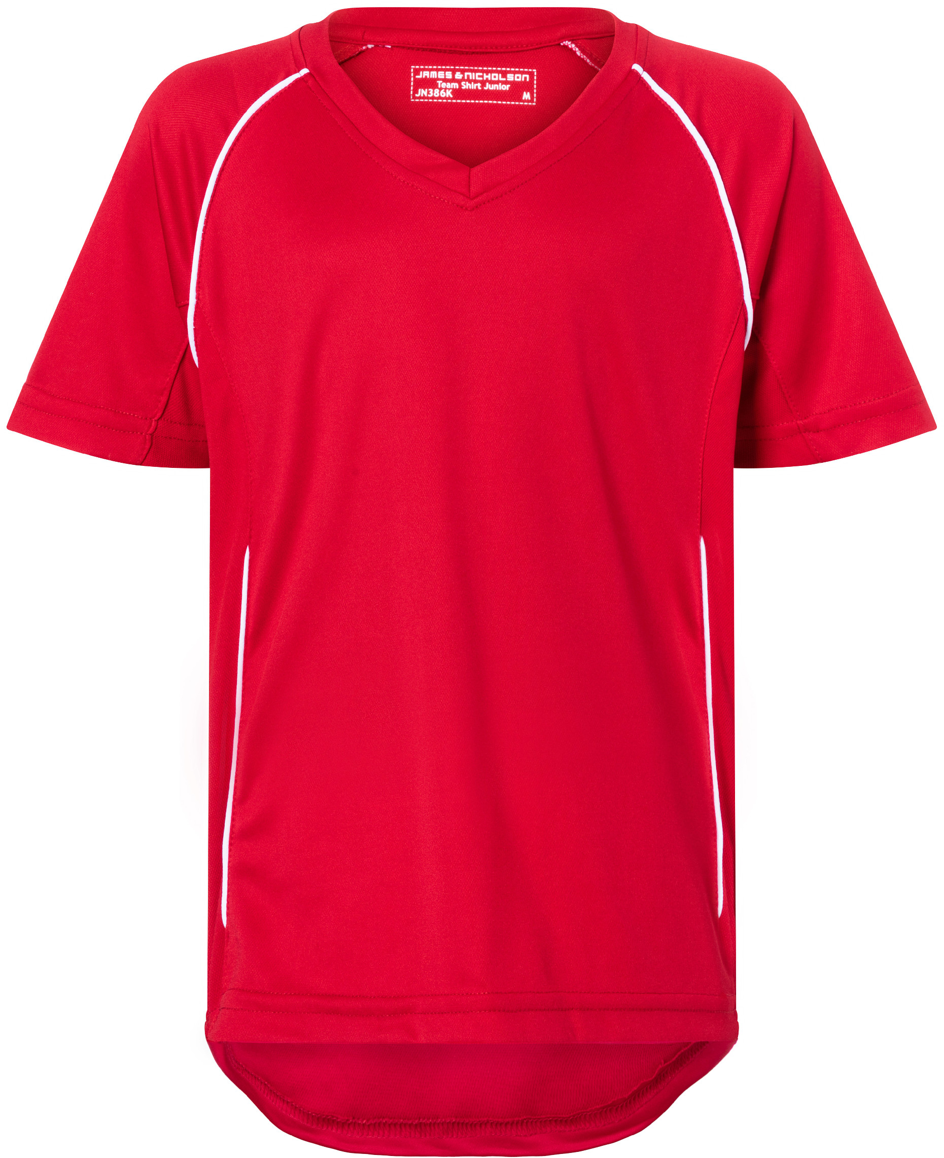 Dětské týmové tričko JN 386K Barva: červená-bílá, Velikost: XS