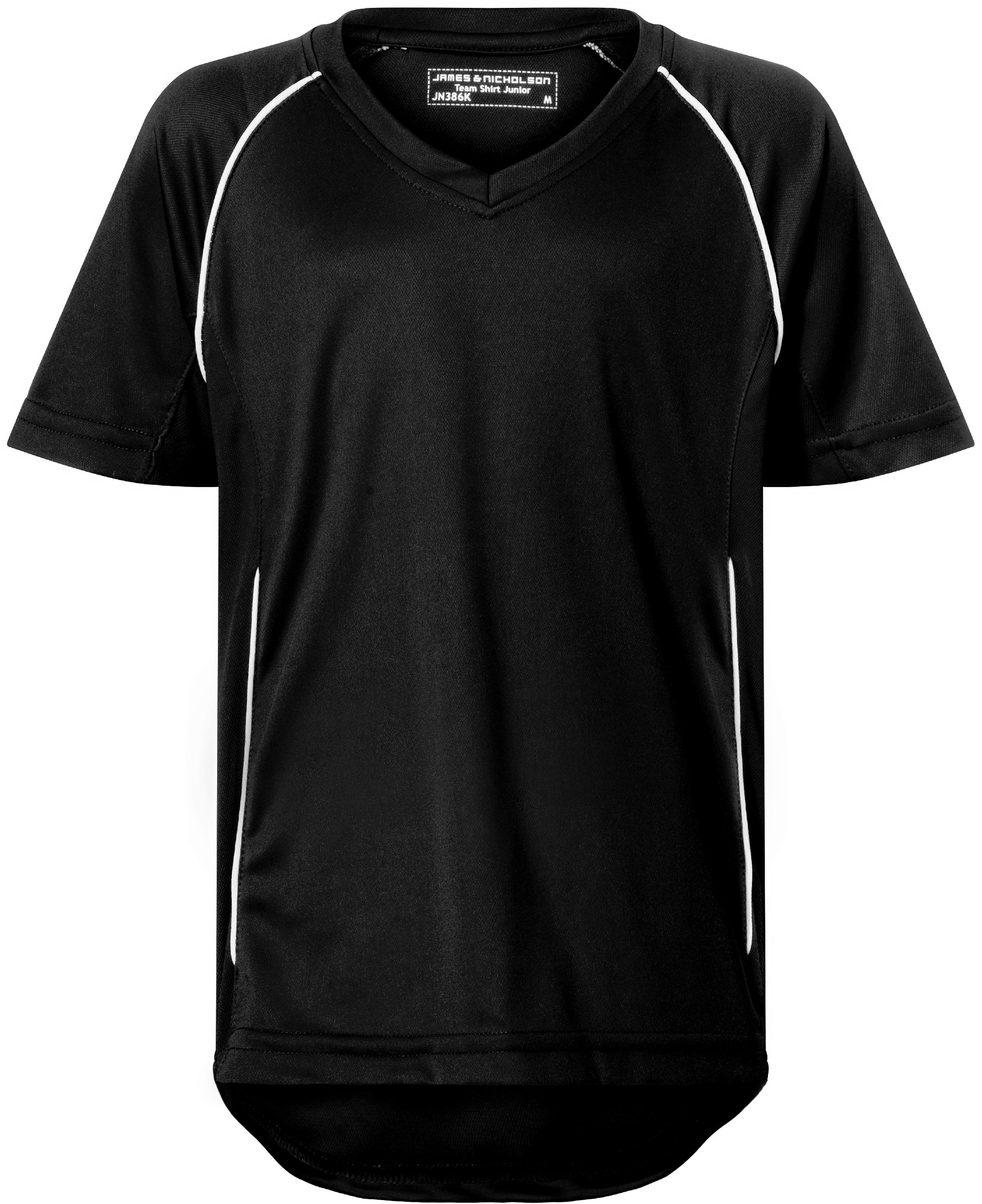 Dětské týmové tričko JN 386K Barva: černá-bílá, Velikost: XL