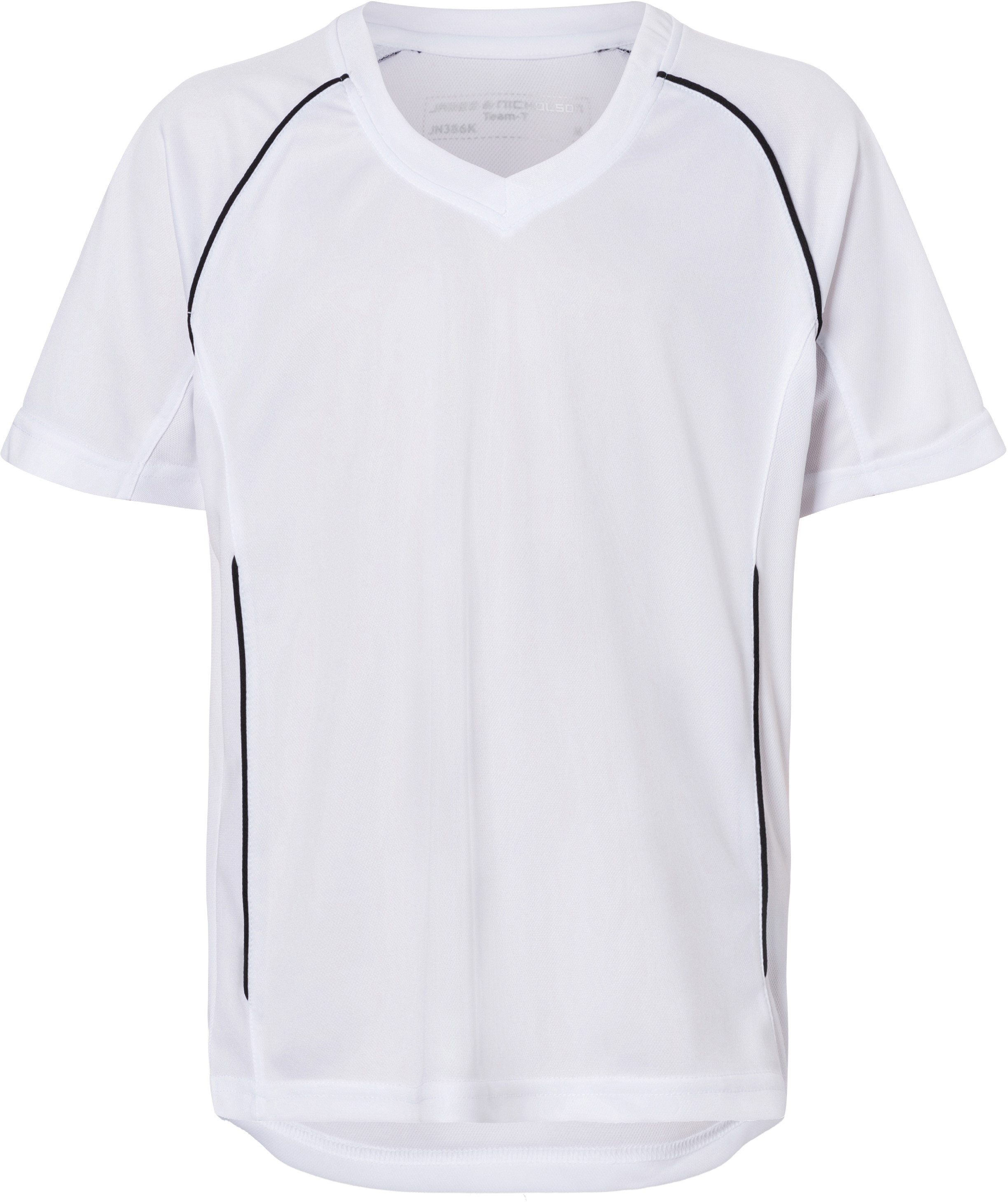 Dětské týmové tričko JN 386K Barva: bílá-černá, Velikost: S