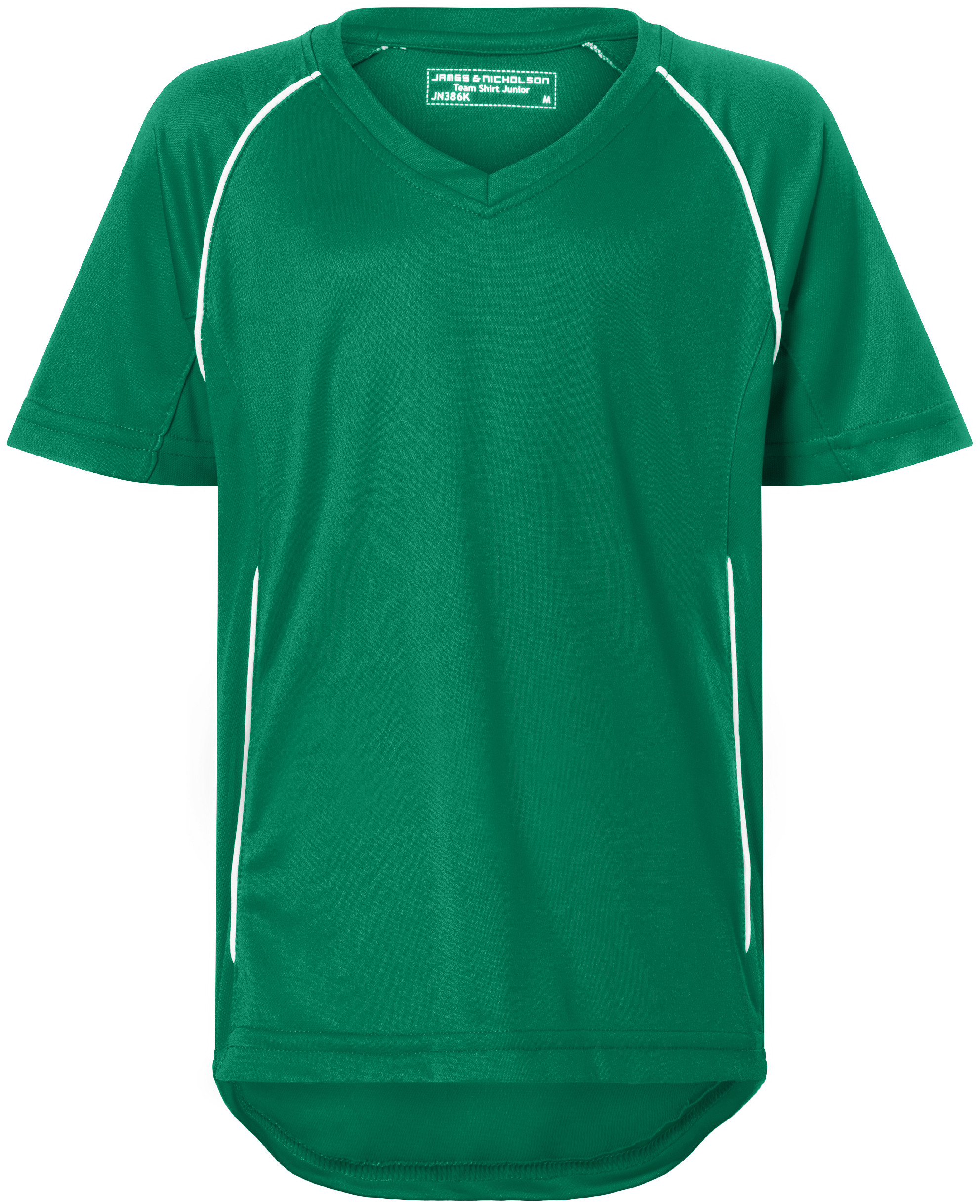 Dětské týmové tričko JN 386K Barva: zelená-bílá, Velikost: XS