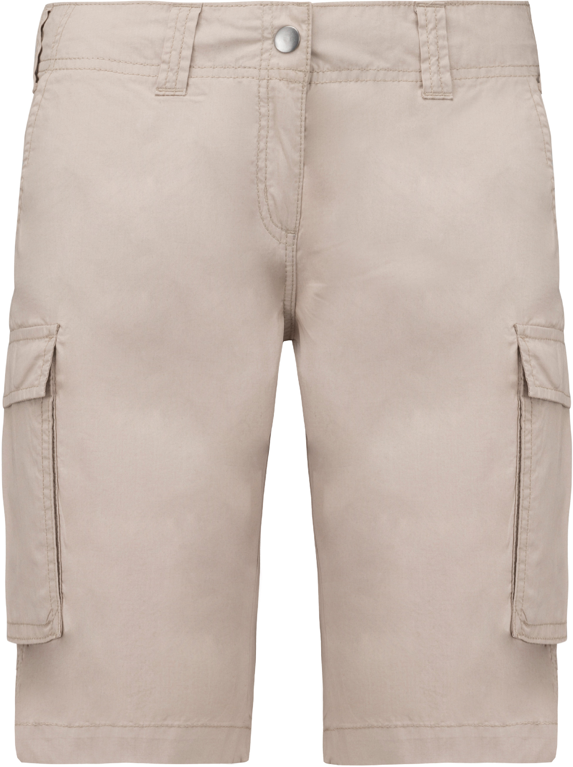 Dámské šortky s kapsami - Bermudy K756 Barva: naturální, Velikost: 34