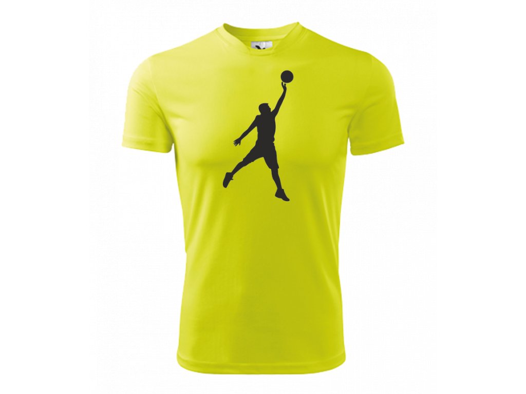Tričko pánské/dětské s BASKETBALISTOU Barva: fluorescenční žlutá, Velikost: XL