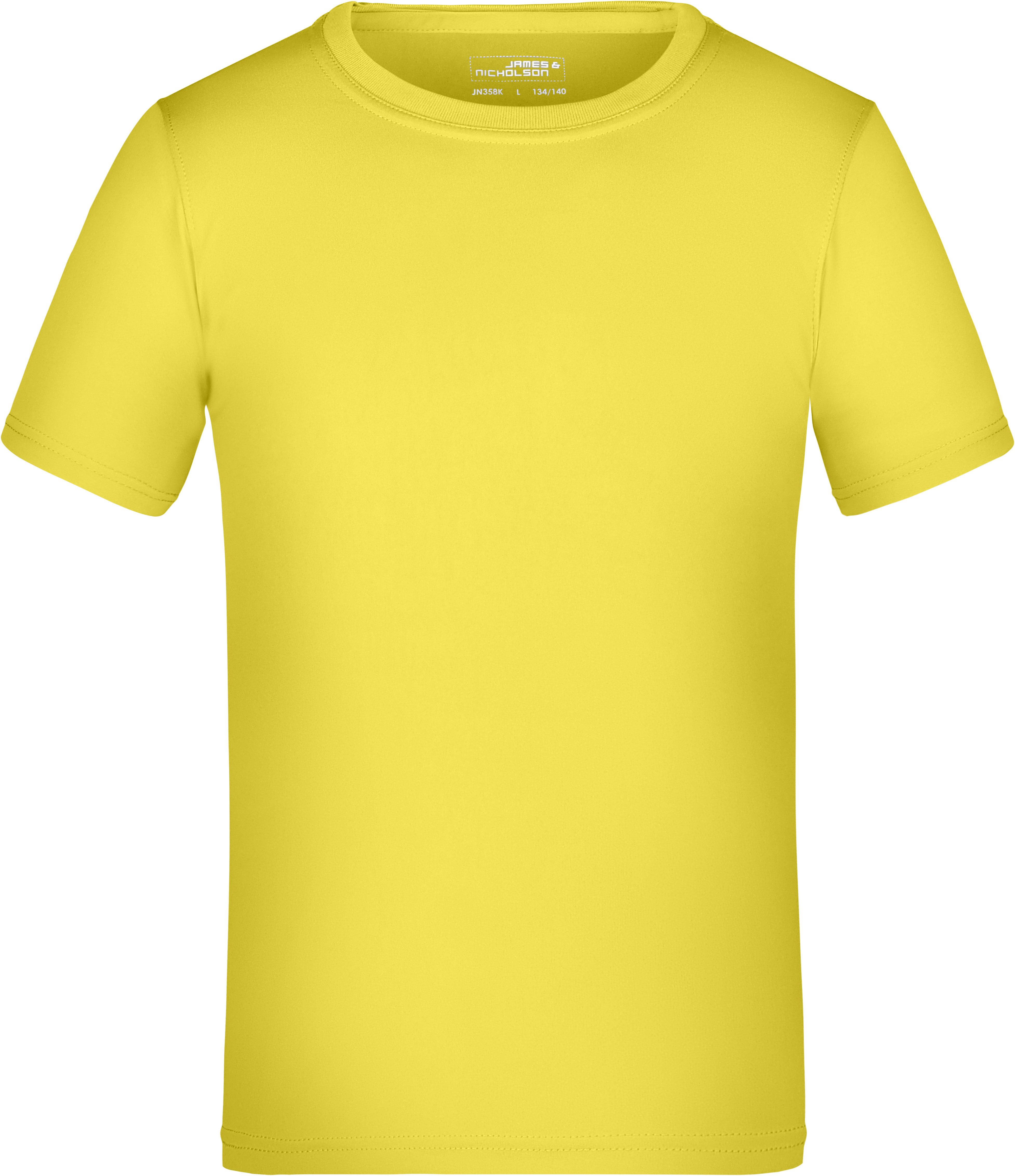 Dětské žerzejové sportovní tričko JN 358K Barva: žlutá, Velikost: M