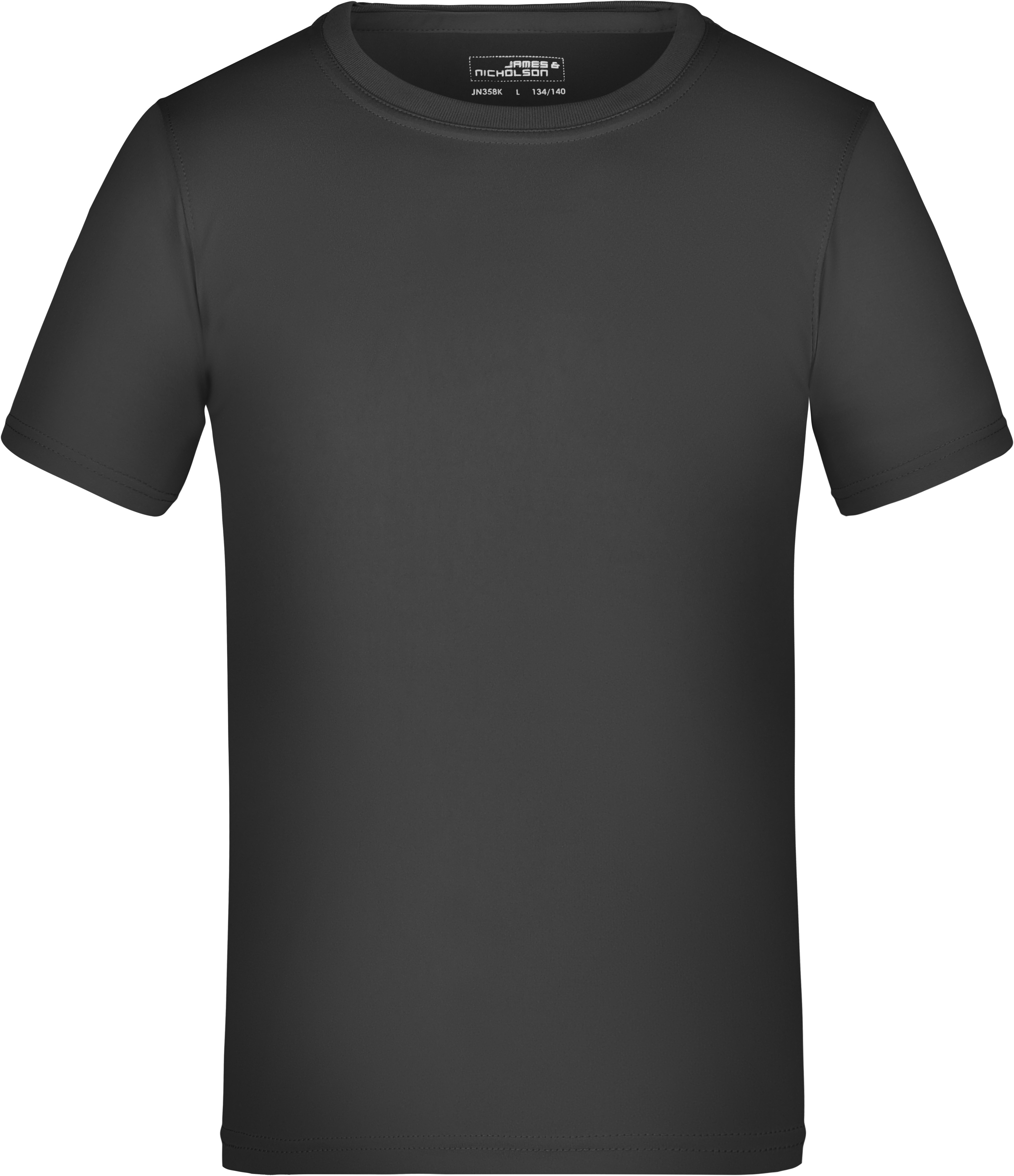 Dětské žerzejové sportovní tričko JN 358K Barva: černá, Velikost: 2XL