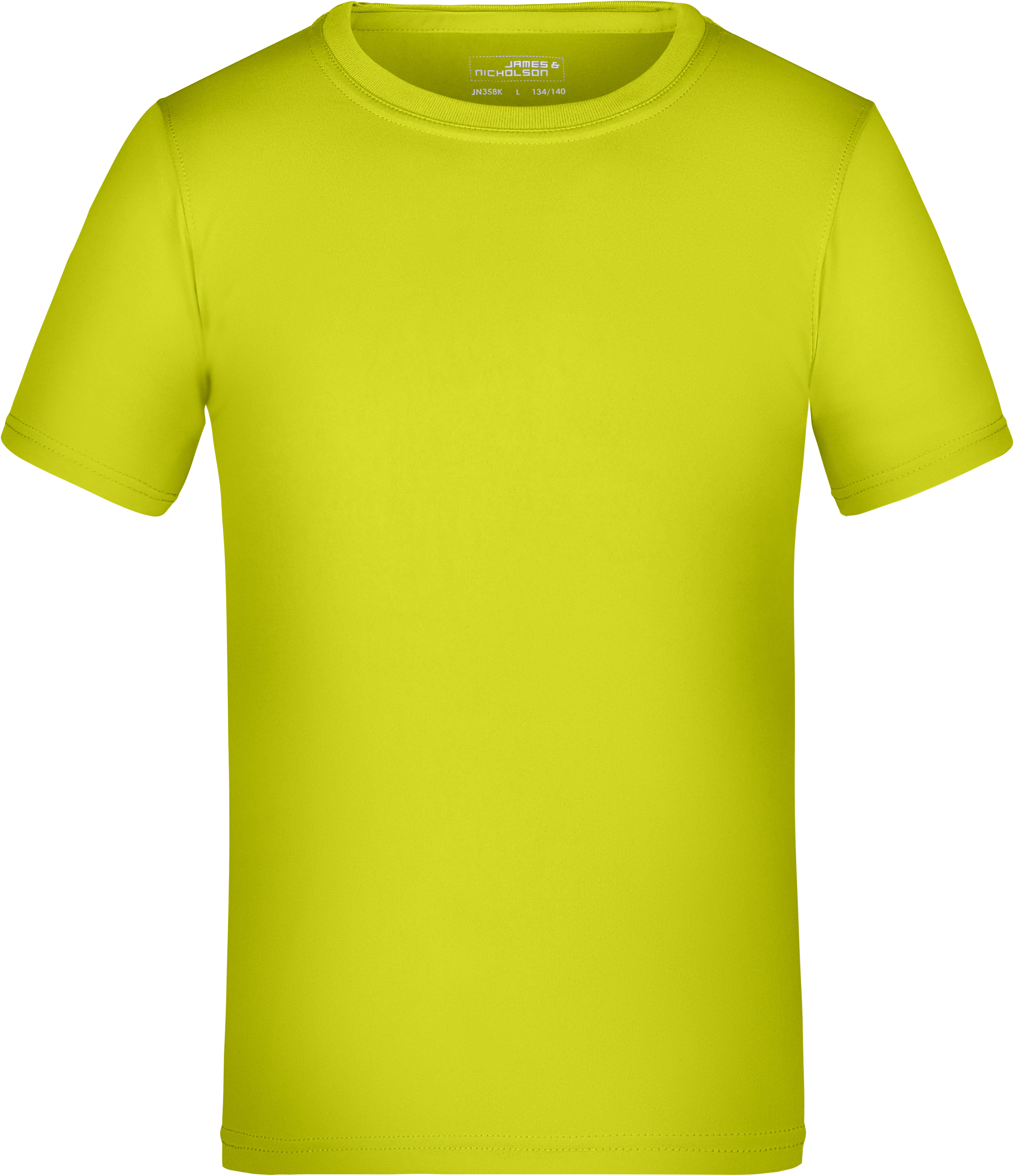Dětské žerzejové sportovní tričko JN 358K Barva: neon yellow, Velikost: M