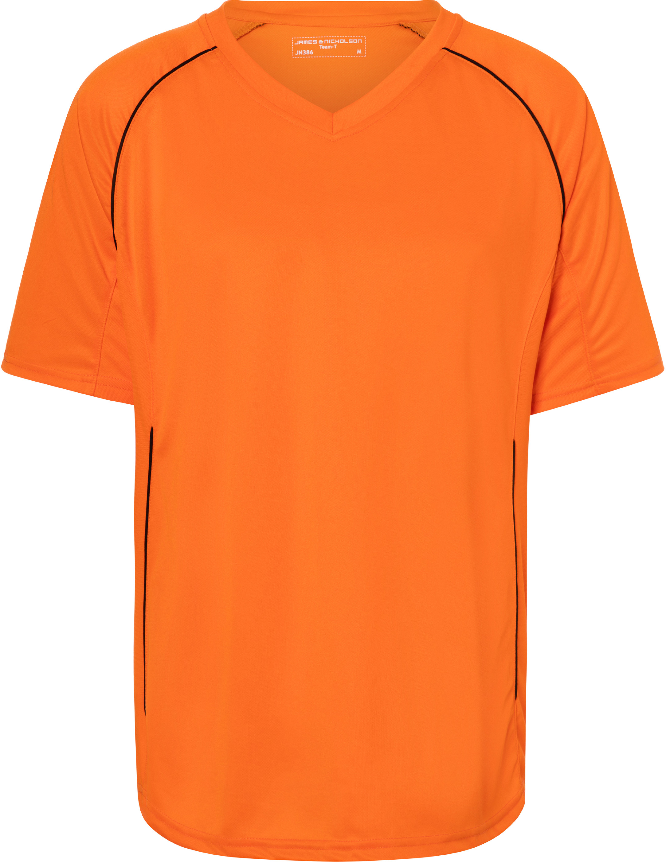 Týmové tričko JN 386 Barva: oranžová-černá, Velikost: L