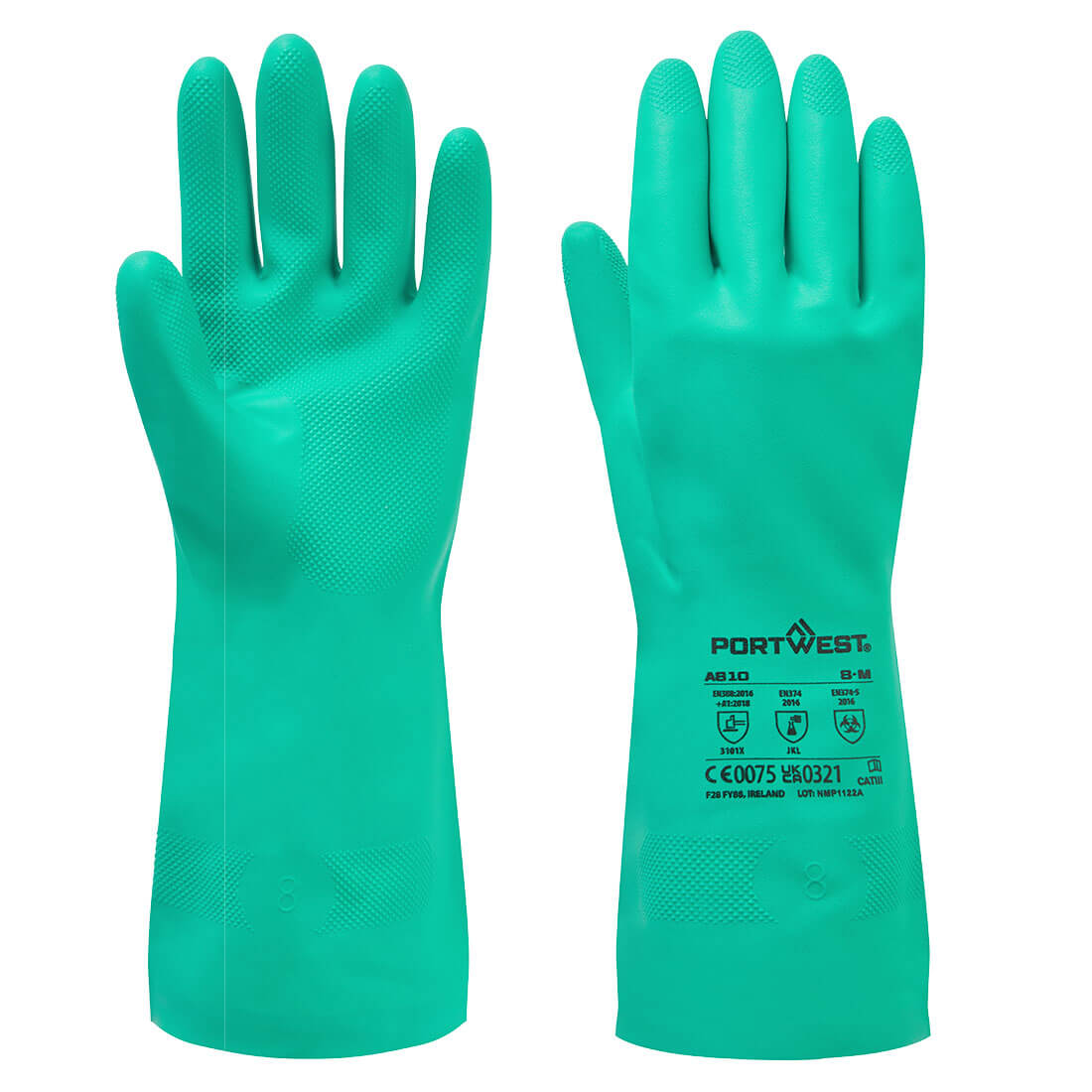 Rukavice Nitrosafe Chemical Barva: zelená, Velikost: S