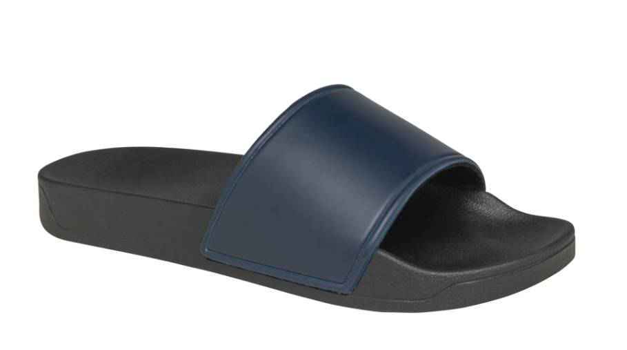 Gumové pantofle PA970 Barva: černá-námořní modrá, Velikost: 43