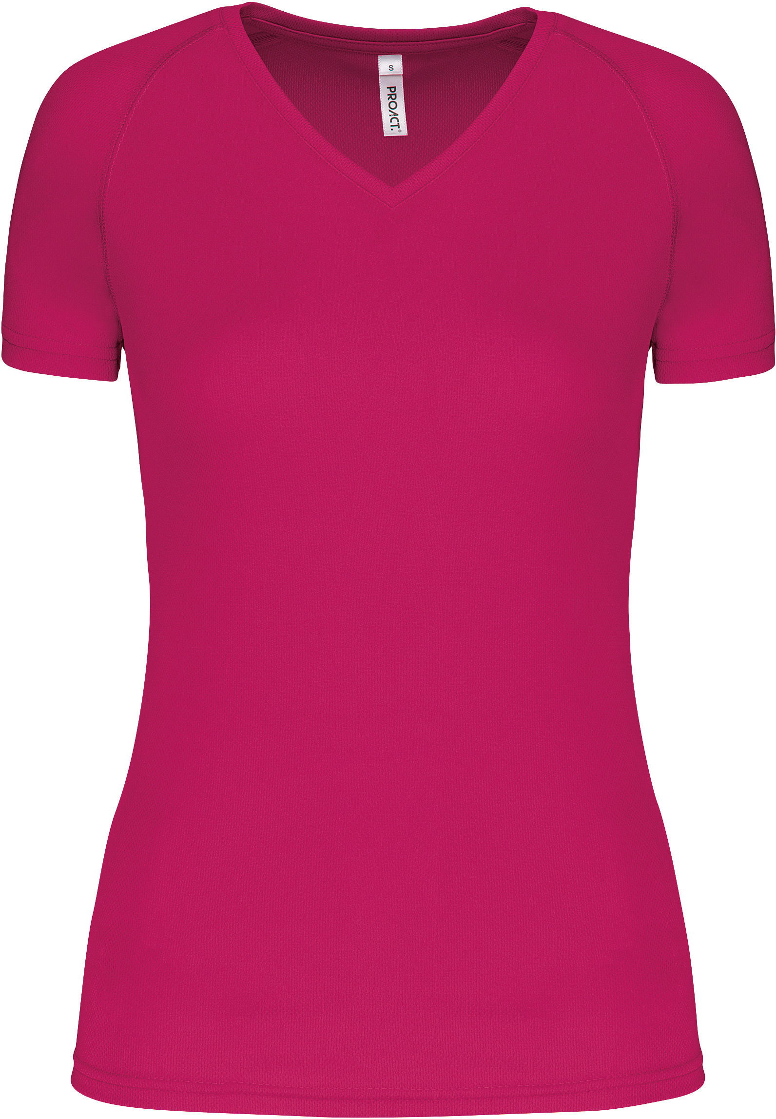 Dámské sportovní tričko s výstřihem do V PA477 Barva: fuchsia red, Velikost: L