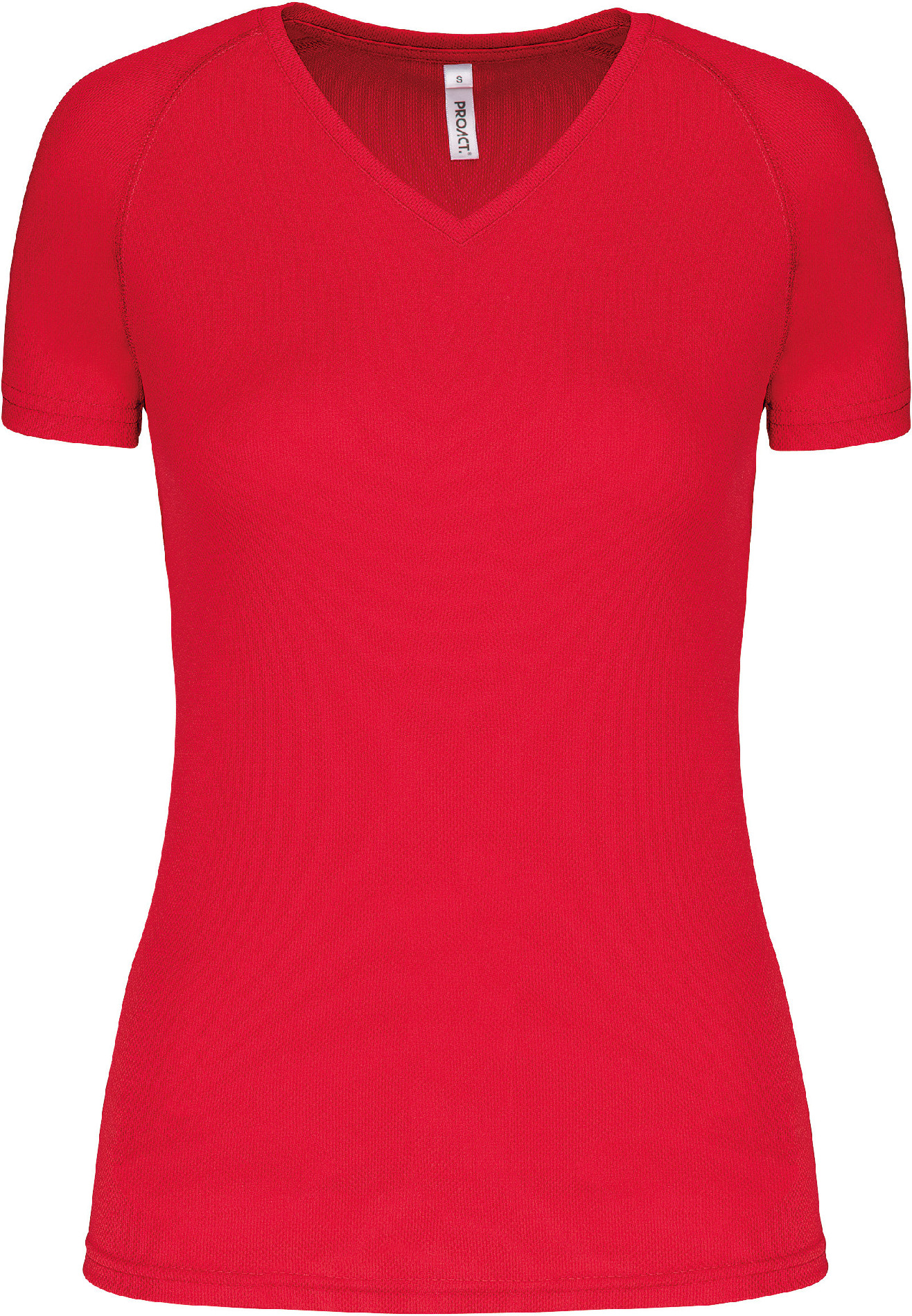 Dámské sportovní tričko s výstřihem do V PA477 Barva: červená, Velikost: XL