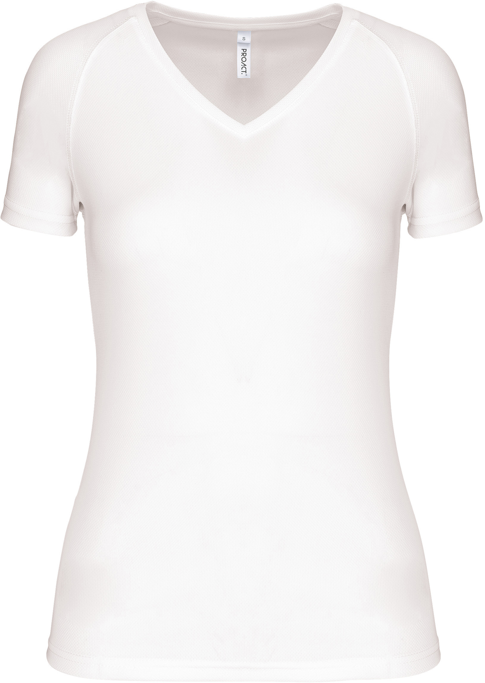 Dámské sportovní tričko s výstřihem do V PA477 Barva: bílá, Velikost: L