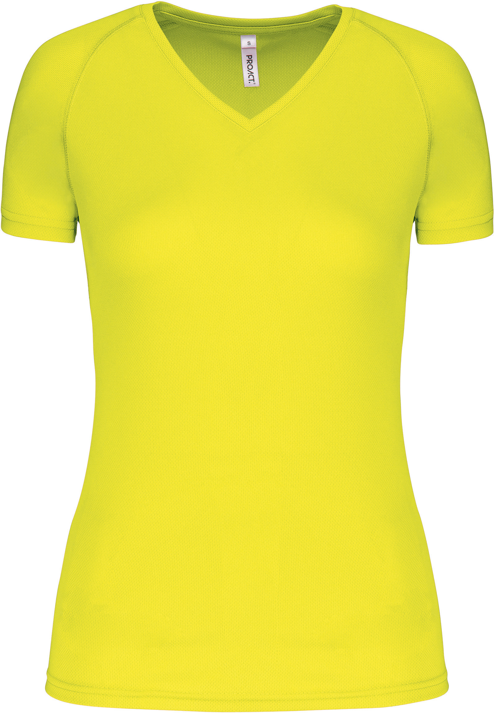 Dámské sportovní tričko s výstřihem do V PA477 Barva: neon yellow, Velikost: XS