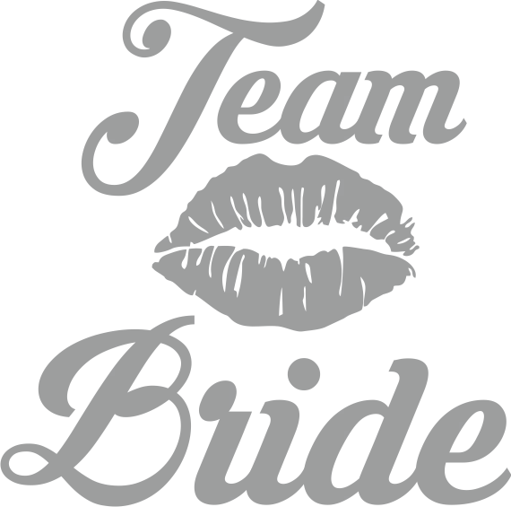 Potisk TEAM BRIDE Barva: stříbrná, Velikost motivu: A4