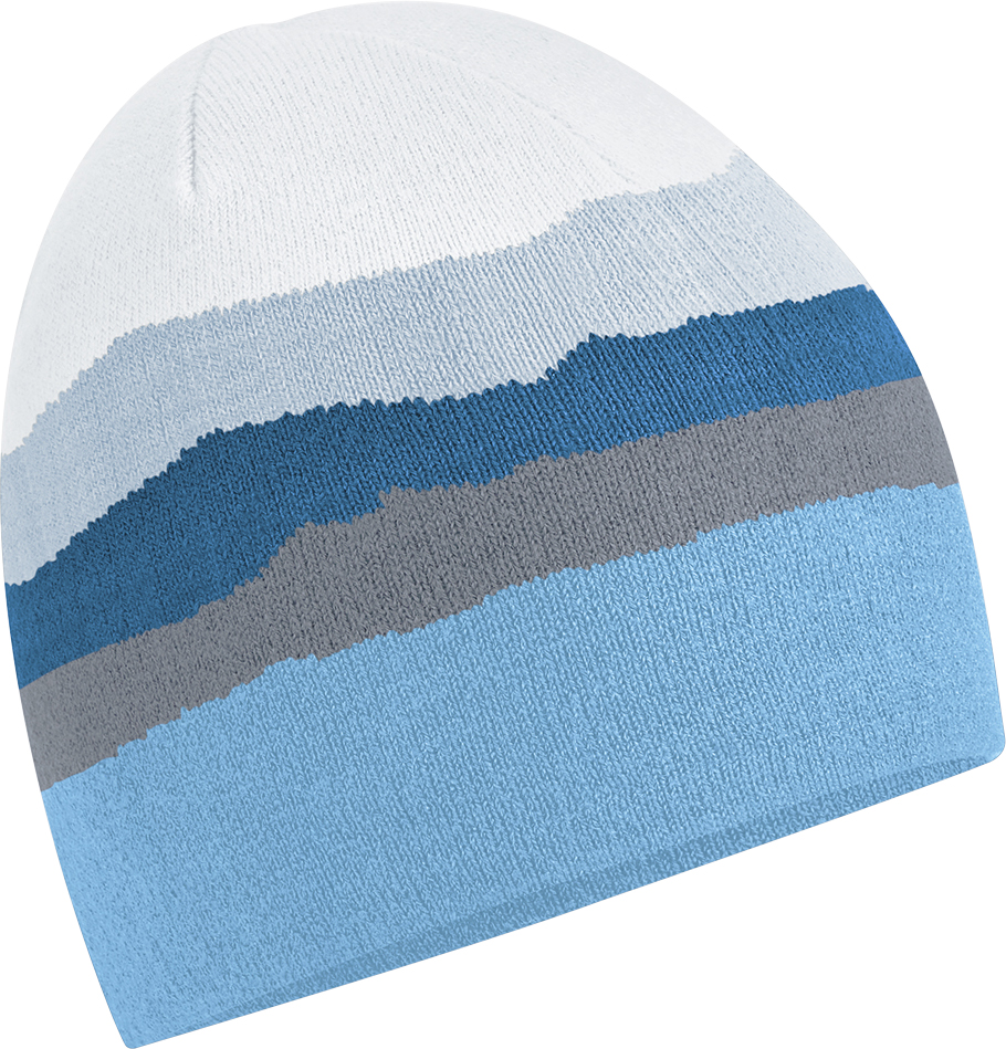 Pletená čepice "Mountain Peaks" B394R Barva: nebesky modrá, Velikost: uni
