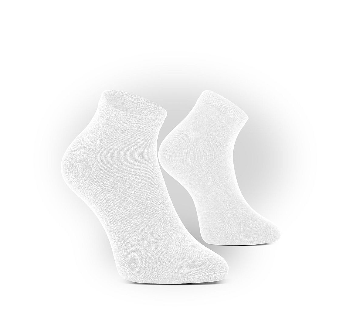 BAMBOO SHORT MEDICAL Speciální antibakteriální ponožky bílé Velikost: 38