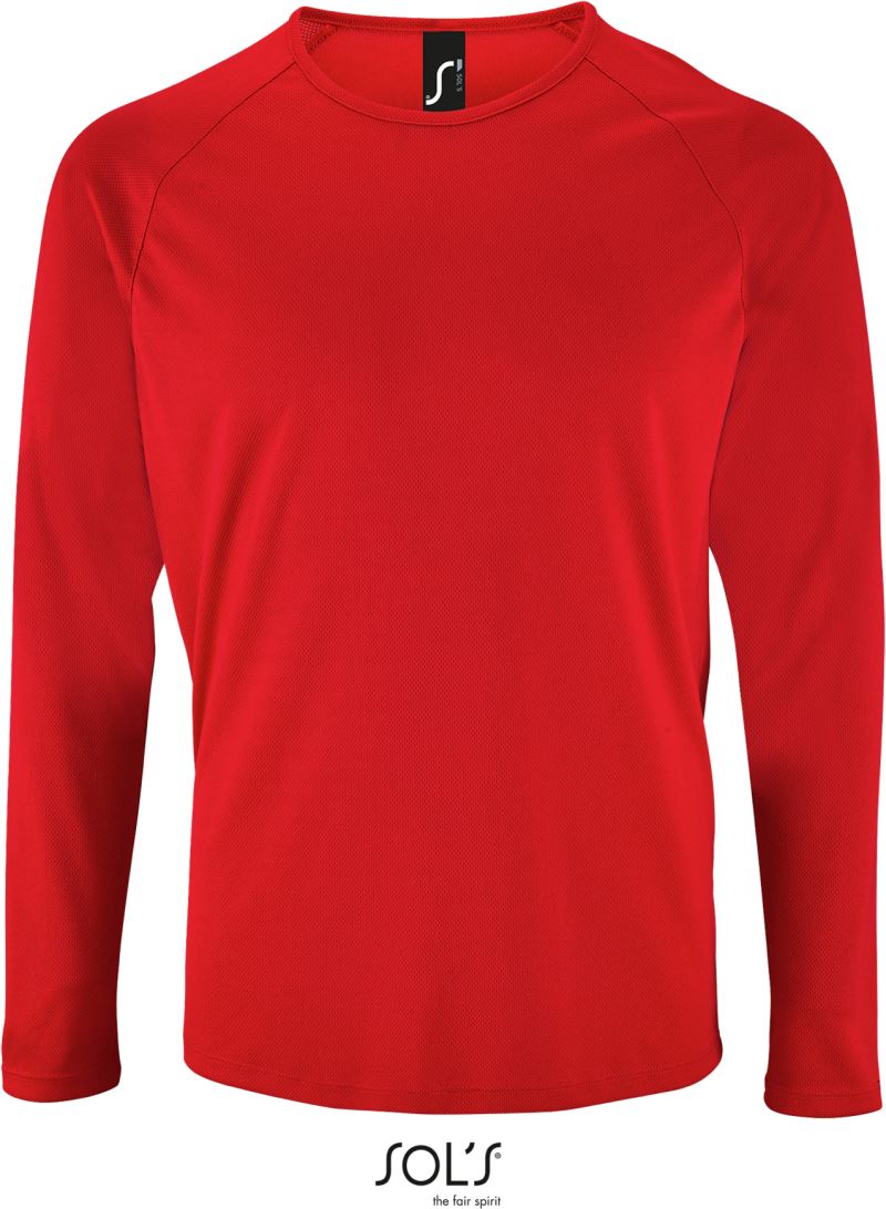 Pánské sportovní tričko Sporty LSL Men Barva: červená, Velikost: M