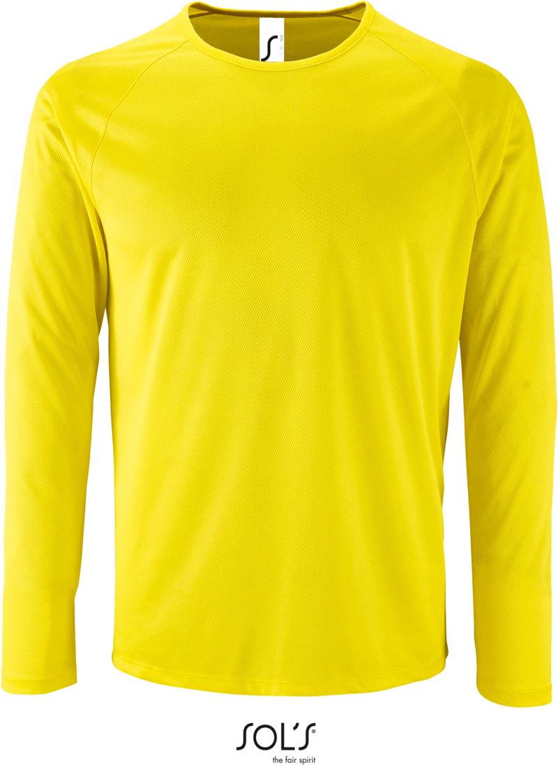 Pánské sportovní tričko Sporty LSL Men Barva: neon yellow, Velikost: M
