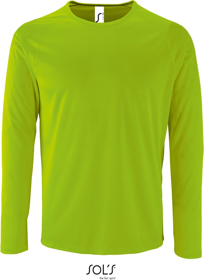 Pánské sportovní tričko Sporty LSL Men Barva: neon green, Velikost: 3XL