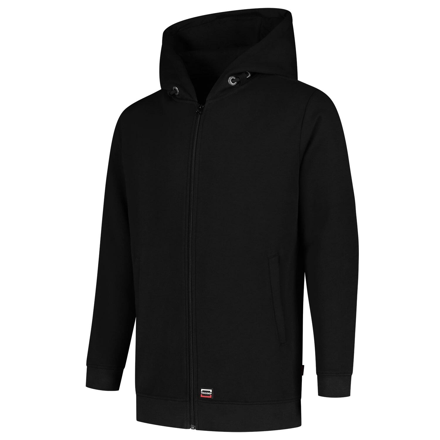 Hooded Sweat Jacket Washable 60°C Mikina unisex Barva: černá, Velikost: 3XL