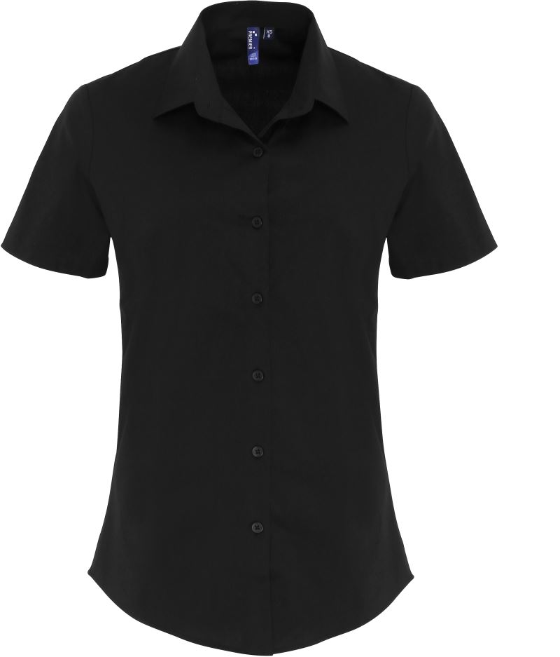 Dámská popelínová elastická košile PR346 Barva: černá, Velikost: XL