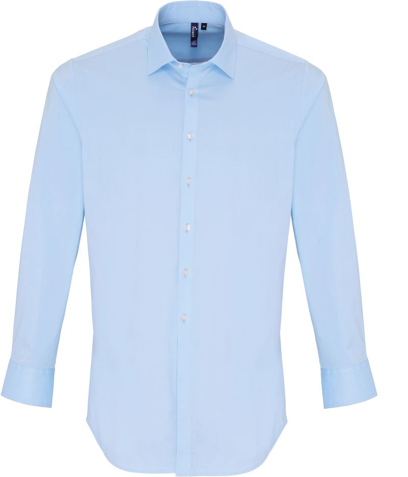 Pánská popelínová elastická košile PR244 Barva: nebesky modrá, Velikost: XL